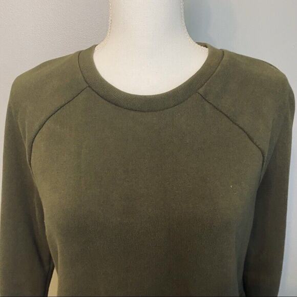 Lou and Grey Sweater Womens XS Pullover Oversized Top Olive Knit Cotton Blend - Picture 2 of 9